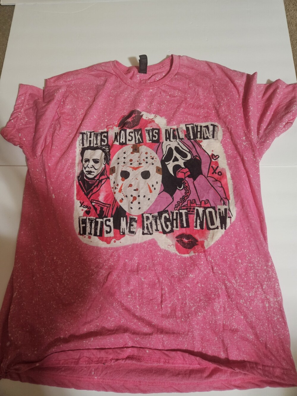 Halloween Michael Myers Jason Scream Mask Tee Xl Womens